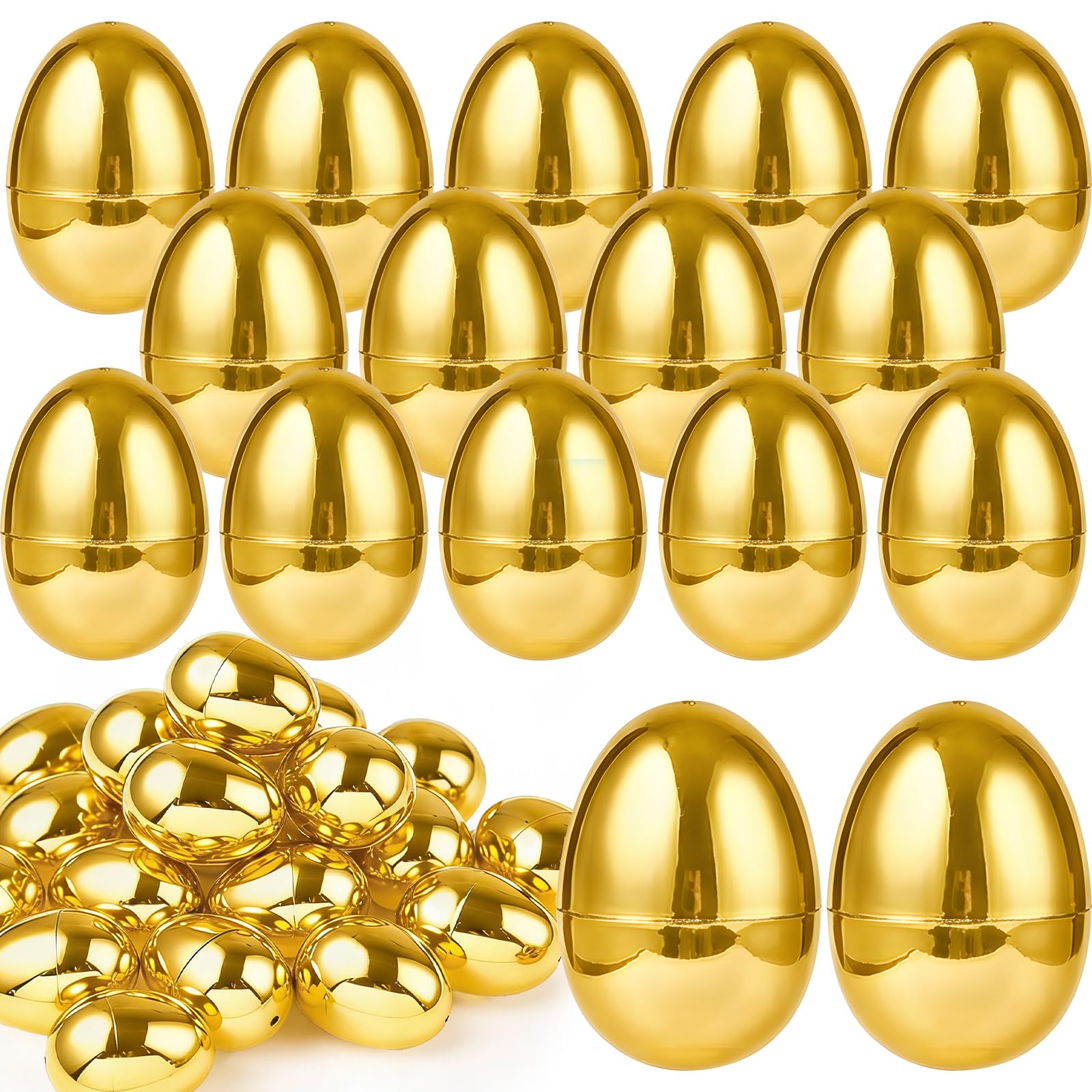 Amazon.com: TURNMEON 36PCS Plastic Golden Easter Eggs, 2.36